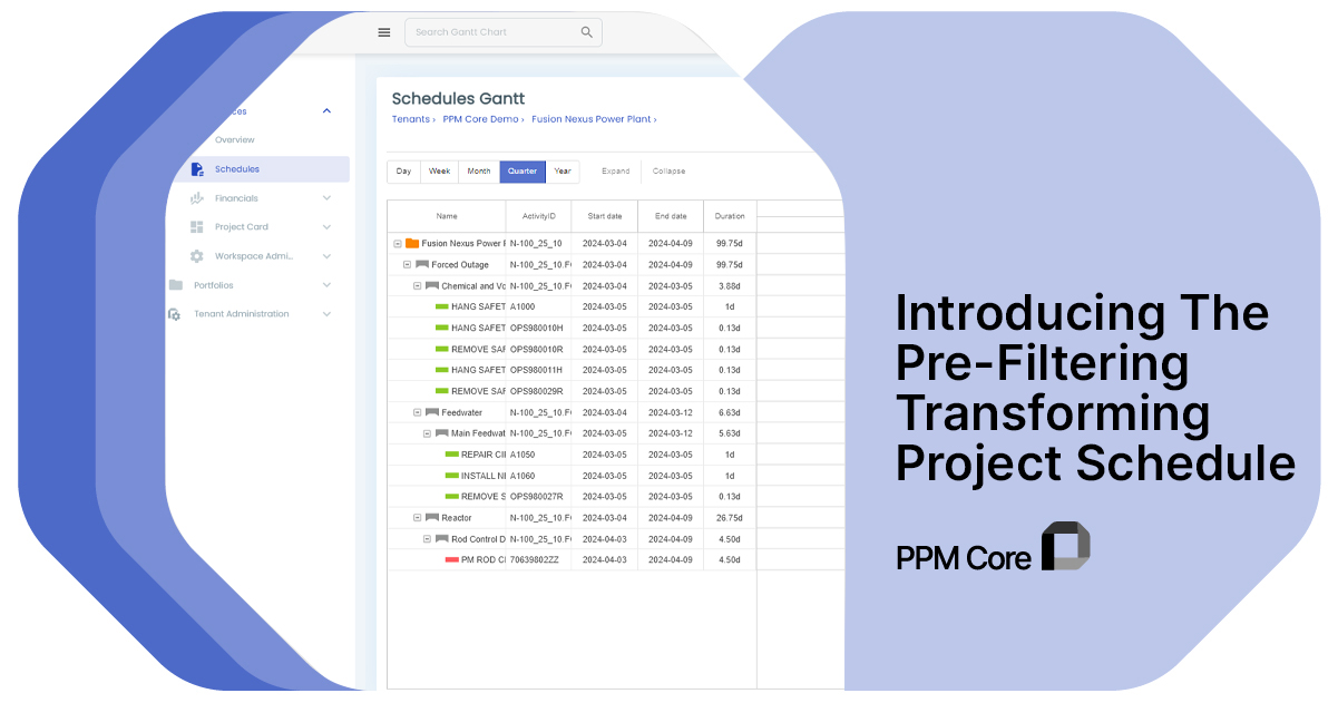 prefilltering in ppm core a cloud software solution for project and portfolio management